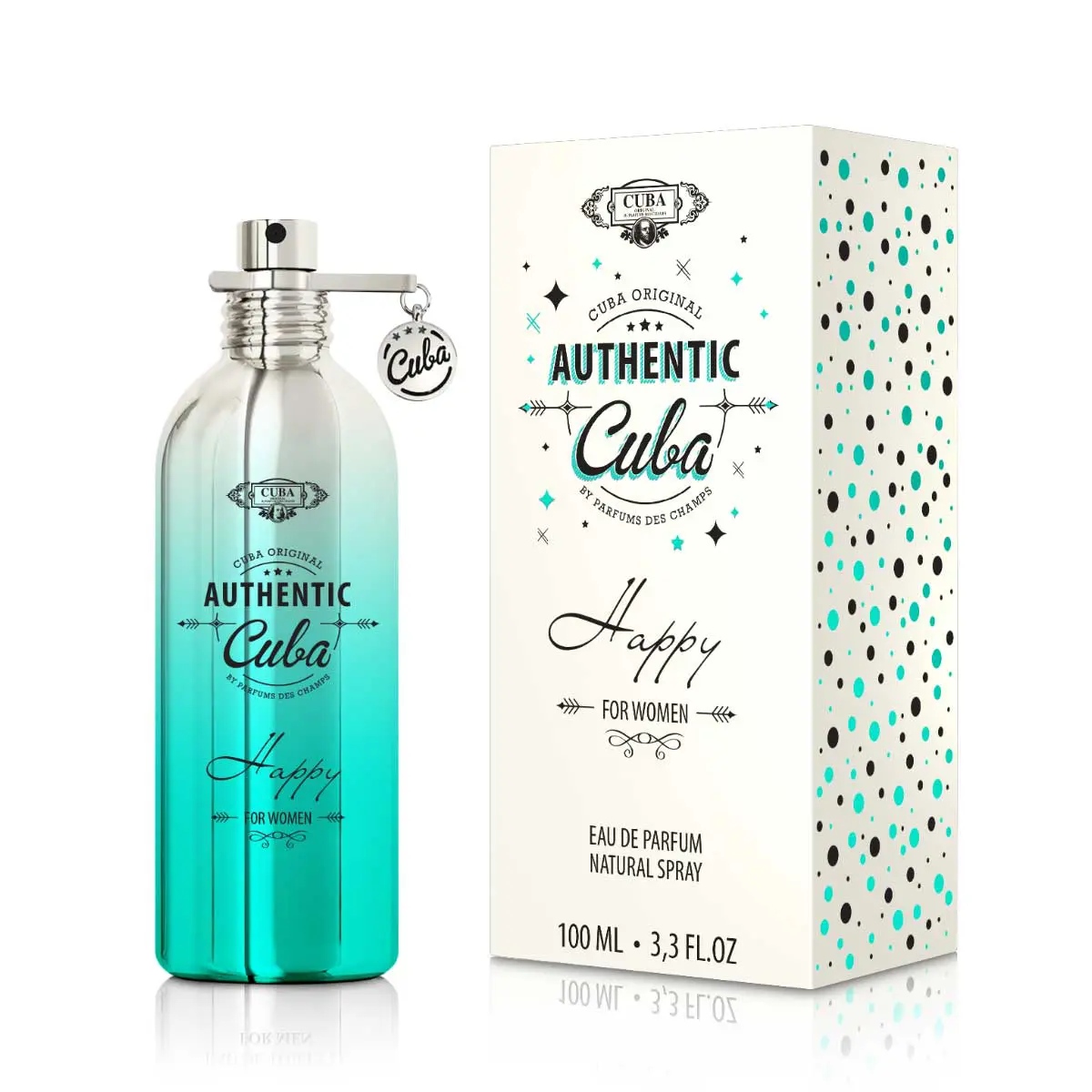 (plu02073) - Apa de Parfum Cuba Authentic Happy, PC Design, Femei - 100ml