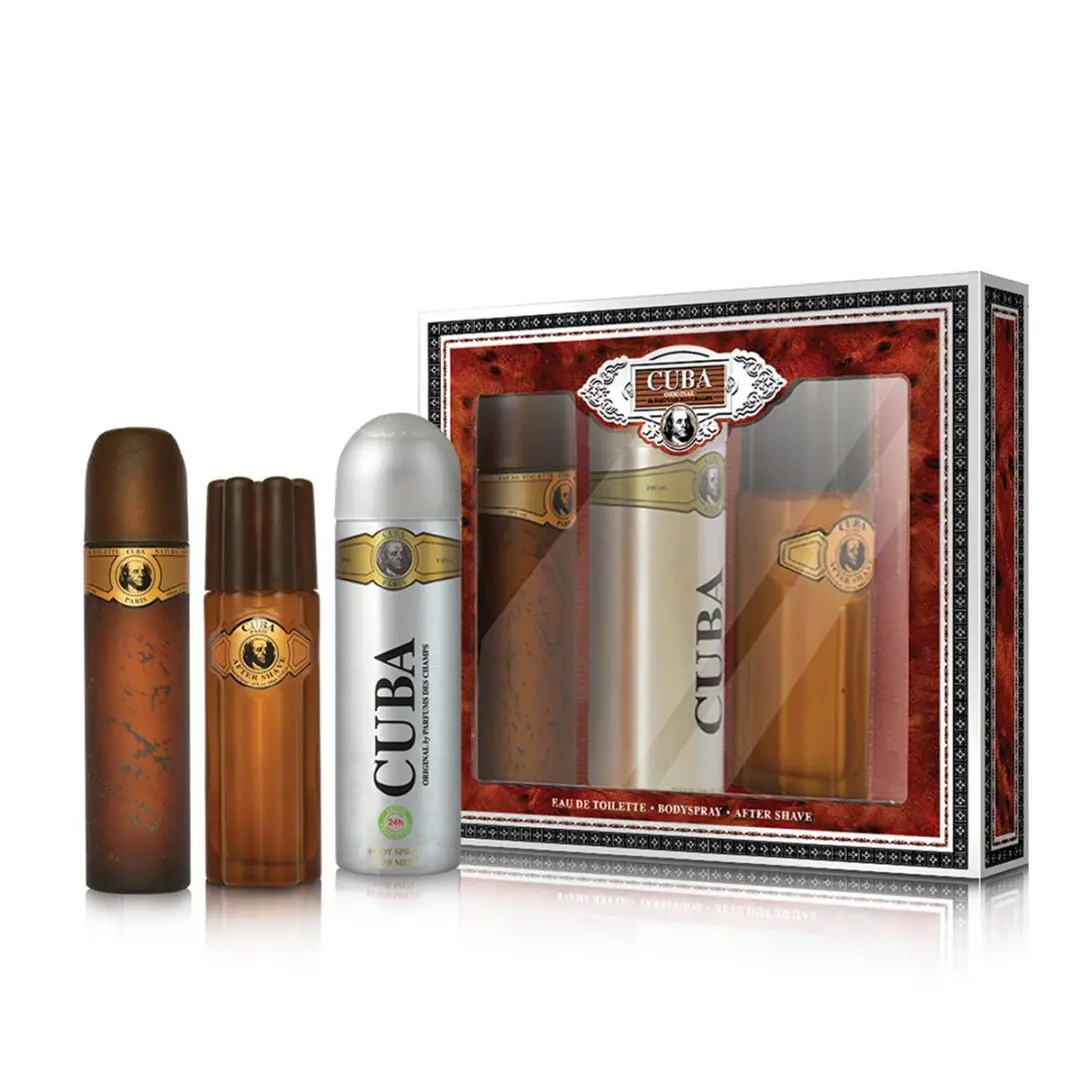 (plu02079) - Set Cuba Gold, PC Design, Barbati, Apa de Parfum 100ml + Deo - 200ml + After Shave - 100ml
