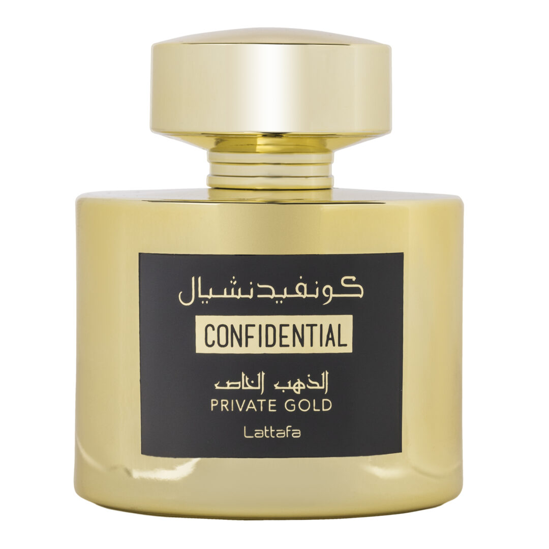 (plu00063) - Apa de Parfum Confidential Private Gold, Lattafa, Barbati - 100ml