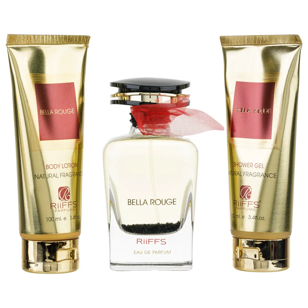 (plu00093) - Set Cadou Bella Rouge Apa de Parfum 100ml + Gel De Dus 100ml + Lotiune de corp 100ml, Riiffs